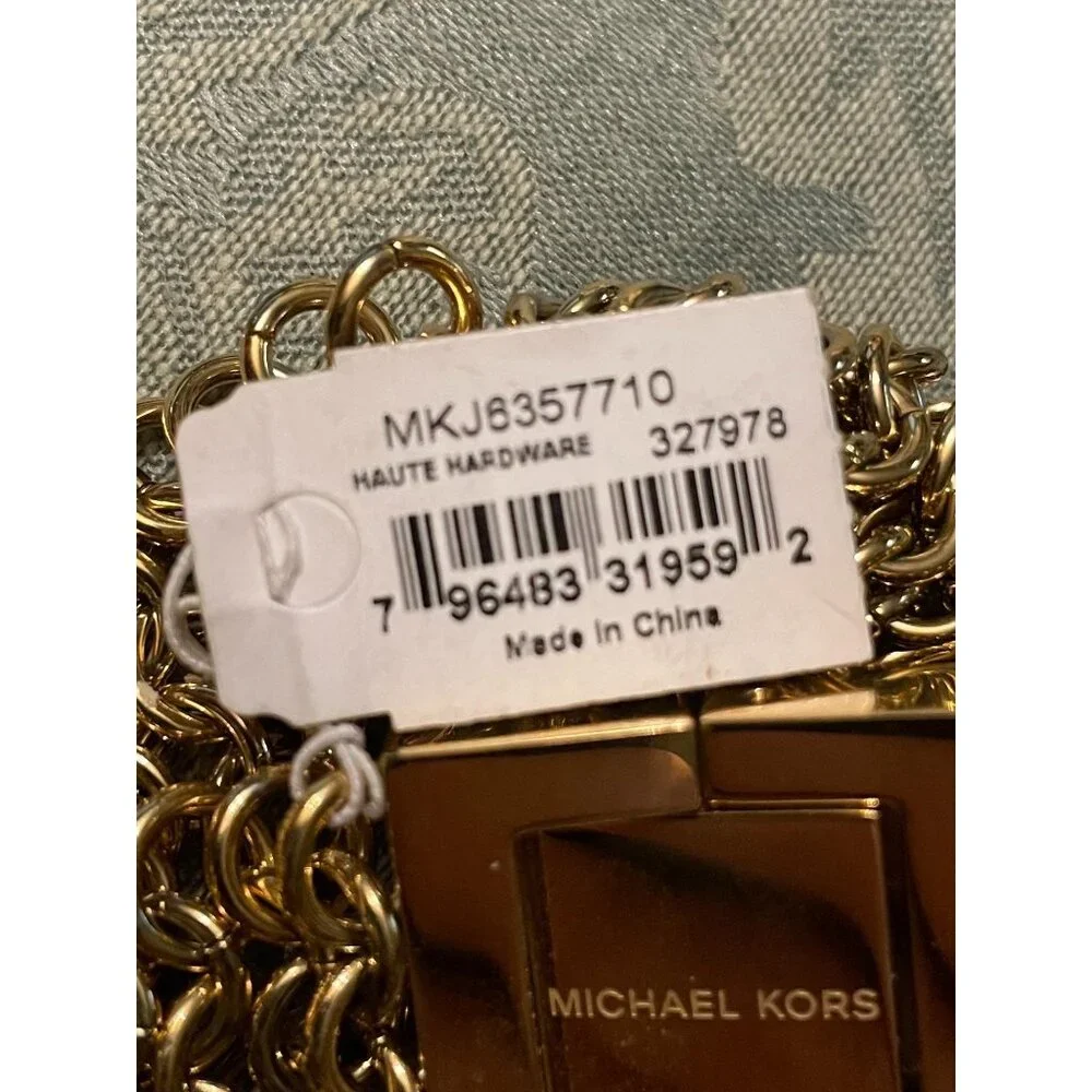 Michael Kors Gold-Tone Chain-Link Bracelet With Signature Logo Clasp - Picture 11 of 11